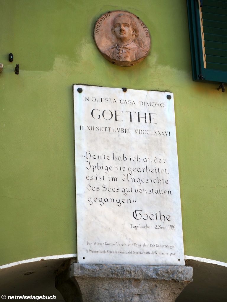 Goethe-Gedenktafel in Torbole