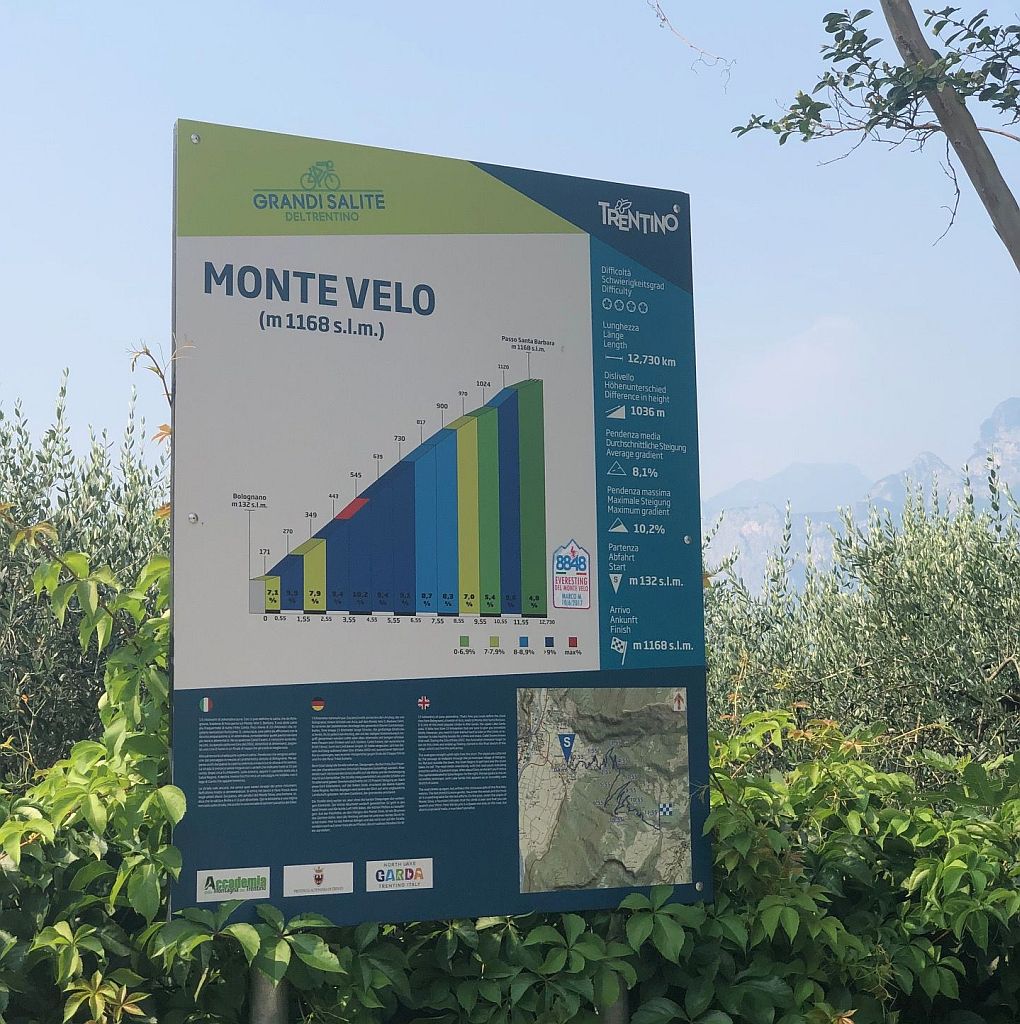 Mit dem Rennrad über den Monte Velo