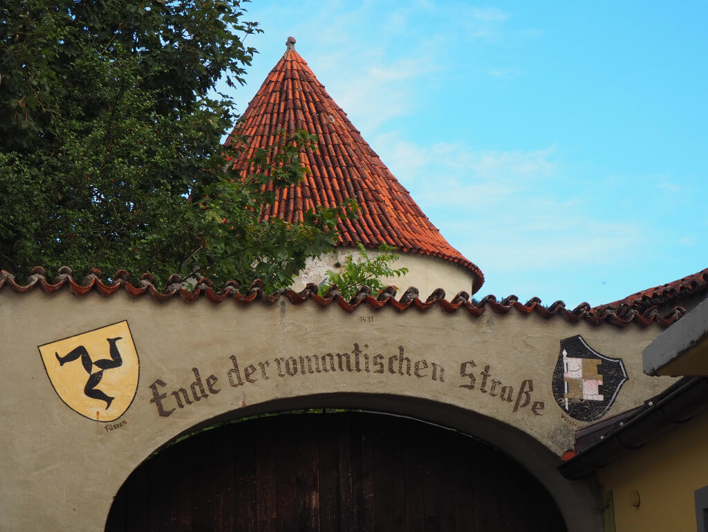 Romantische Straße Radweg Ende